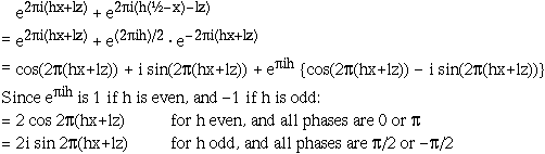 example of structure factor and phase calculation